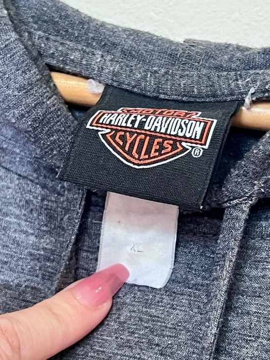 Harley-Davidson Lightweight Hoodie Gray Logo York PA XL - Picture 4 of 8